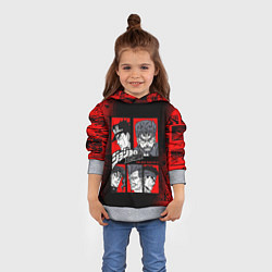 Толстовка-худи детская JOJO BIZARRE ADVENTURE ДЖОДЖО АРТ, цвет: 3D-меланж — фото 2