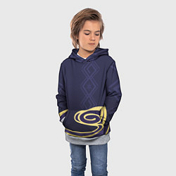 Толстовка-худи детская КОСТЮМ КАМИСАТО АЯКИ, цвет: 3D-меланж — фото 2