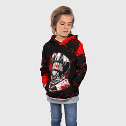 Толстовка-худи детская DOTA 2 PUDGE, БРЫЗГИ КРАСОК, цвет: 3D-меланж — фото 2