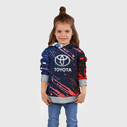Толстовка-худи детская Toyota градиент, цвет: 3D-меланж — фото 2