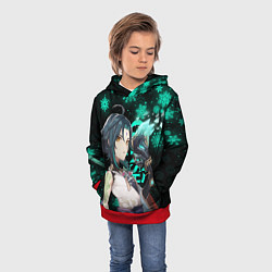 Толстовка-худи детская GENSHIN IMPACT СЯО НОВОГОДНИЙ, цвет: 3D-красный — фото 2