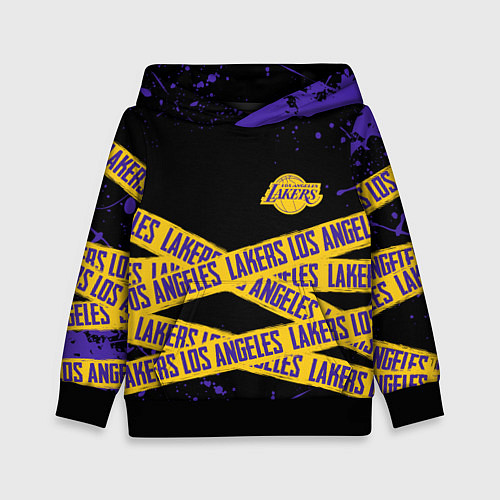 Детская толстовка LAKERS LOGO БРЫЗГИ КРАСОК / 3D-Черный – фото 1