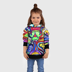 Толстовка-худи детская ПСИХОДЕЛЛА, цвет: 3D-черный — фото 2