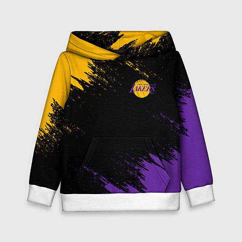 Детская толстовка LAKERS БРЫЗГИ КРАСОК / 3D-Белый – фото 1