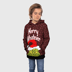 Толстовка-худи детская ГРИНЧ GRINCH WHATEVER, цвет: 3D-черный — фото 2