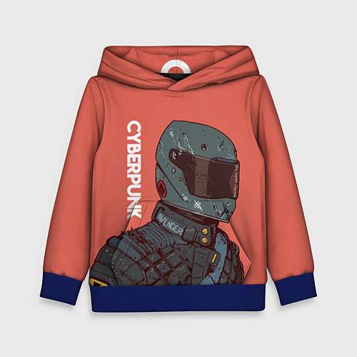 Детская толстовка Cyberpunk Спина / 3D-Синий – фото 1