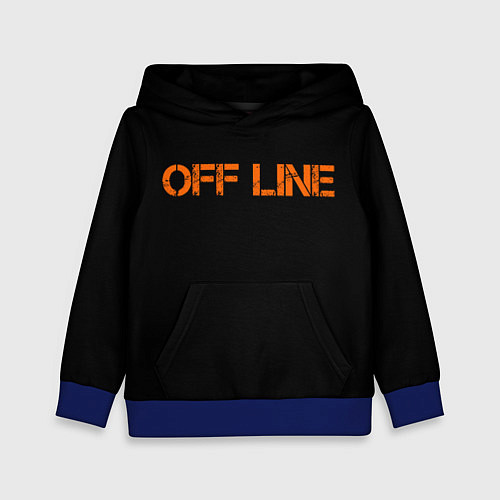 Детская толстовка Офлайнoffline / 3D-Синий – фото 1