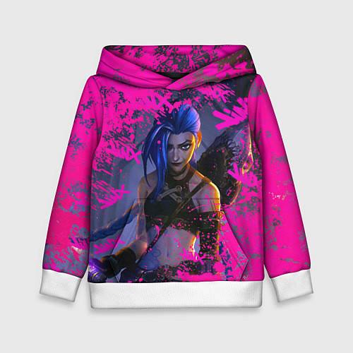 Детская толстовка Jinx v2 Arcane LoL / 3D-Белый – фото 1
