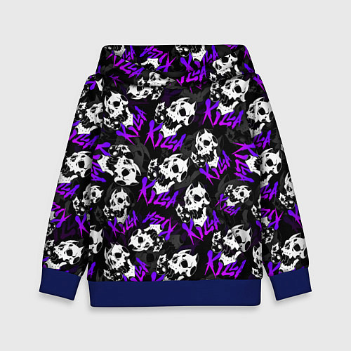 Детская толстовка JOJO KILLER QUEEN КОРОЛЕВА УБИЙЦА УЗОР / 3D-Синий – фото 1