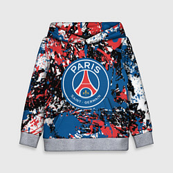 Толстовка-худи детская PSG БРЫЗГИ КРАСОК СПОРТ, цвет: 3D-меланж