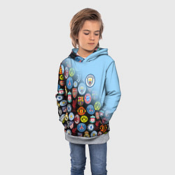 Толстовка-худи детская МАНЧЕСТЕР СИТИ MANCHESTER CITY, цвет: 3D-меланж — фото 2
