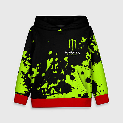 Детская толстовка Monster Energy green / 3D-Красный – фото 1
