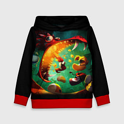 Толстовка-худи детская Rayman Legend, цвет: 3D-красный