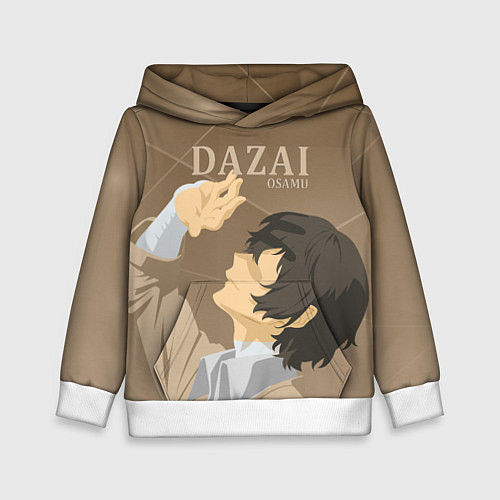 Детская толстовка Дазай Осаму Dazai Osamu, bungou stray dogs образ / 3D-Белый – фото 1