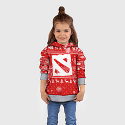 Толстовка-худи детская НОВОГОДНИЙ СВИТЕР ДОТА 2 НОВЫЙ ГОД 2022, цвет: 3D-меланж — фото 2