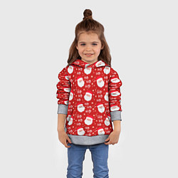 Толстовка-худи детская САНТА КЛАУС НОВЫЙ ГОД, цвет: 3D-меланж — фото 2