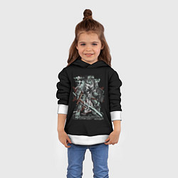 Толстовка-худи детская Десантник Вархаммер 40к, цвет: 3D-белый — фото 2