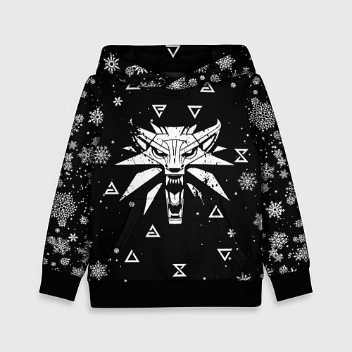 Детская толстовка ЧЁРНЫЙ СВИТЕР ВЕДЬМАК НОВОГОДНИЙ / 3D-Черный – фото 1