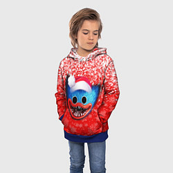 Толстовка-худи детская POPPY PLAYTIME ХАГИ ВАГИ НОВОГОДНИЙ, СНЕЖИНКИ, цвет: 3D-синий — фото 2