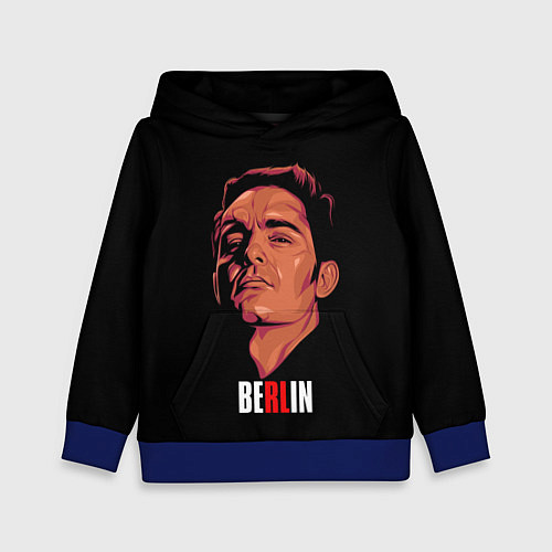 Детская толстовка БЕРЛИН, БУМАЖНЫЙ ДОМ / 3D-Синий – фото 1