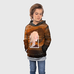 Толстовка-худи детская Альбедо Albedo, Genshin Impact Геншин импакт, цвет: 3D-меланж — фото 2