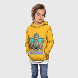 Толстовка-худи детская Moon lord, цвет: 3D-белый — фото 2