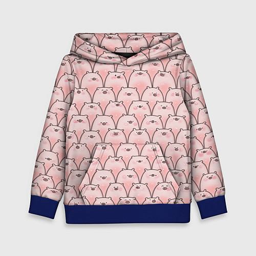 Детская толстовка Пухлые хрюни / 3D-Синий – фото 1