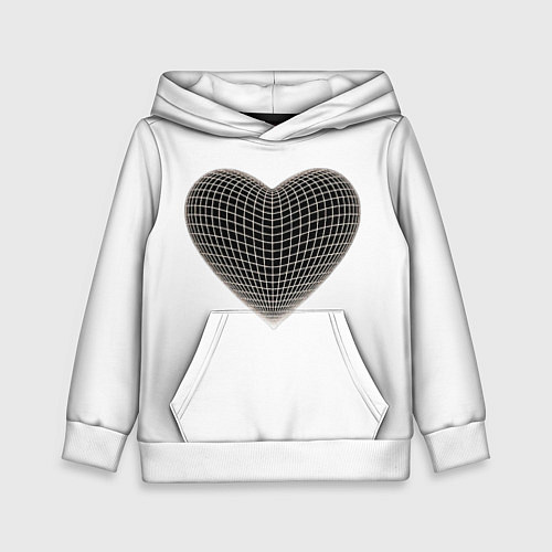 Детская толстовка HEART PRINT / 3D-Белый – фото 1