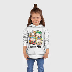 Толстовка-худи детская South Park - Южный парк краски, цвет: 3D-белый — фото 2