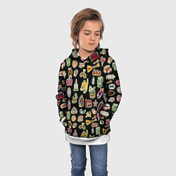 Толстовка-худи детская Россия и СССР паттерн, цвет: 3D-белый — фото 2