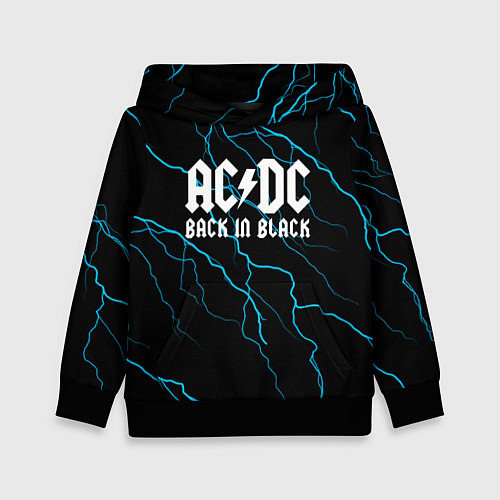 Детская толстовка ACDC - Молнии / 3D-Черный – фото 1