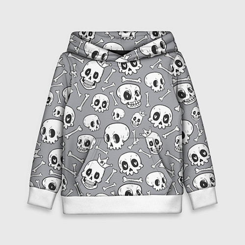 Детская толстовка Skulls & bones / 3D-Белый – фото 1