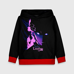 Толстовка-худи детская Сон Джин Ву - Solo Leveling, цвет: 3D-красный