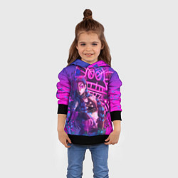 Толстовка-худи детская League Of Legends Arcane ДЖИНКС НЕОНОВАЯ КРАСКА, цвет: 3D-черный — фото 2