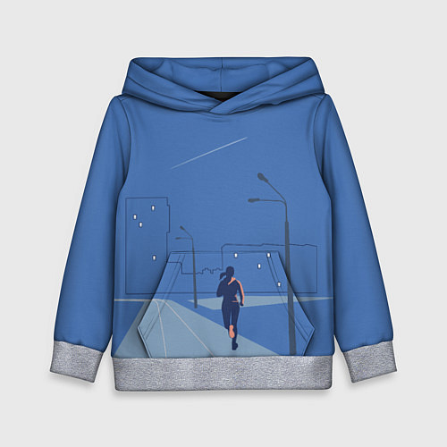 Детская толстовка Пробежка / 3D-Меланж – фото 1