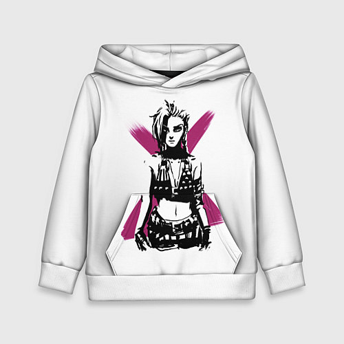 Детская толстовка Arcane League Of Legends - Джинкс / 3D-Белый – фото 1