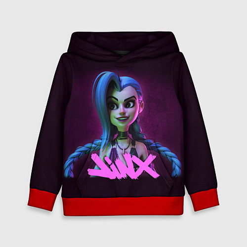 Детская толстовка Arcane League Of Legends МИЛАЯ ДЖИНКС / 3D-Красный – фото 1