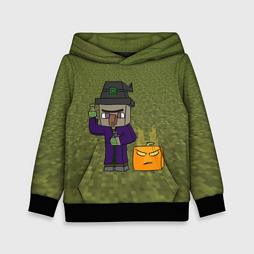 Детская толстовка Ведьма из майнкрафта / 3D-Черный – фото 1