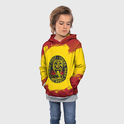 Толстовка-худи детская Cobra Kai Big Logo, цвет: 3D-меланж — фото 2