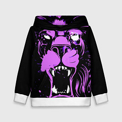 Детская толстовка Neon pink lion