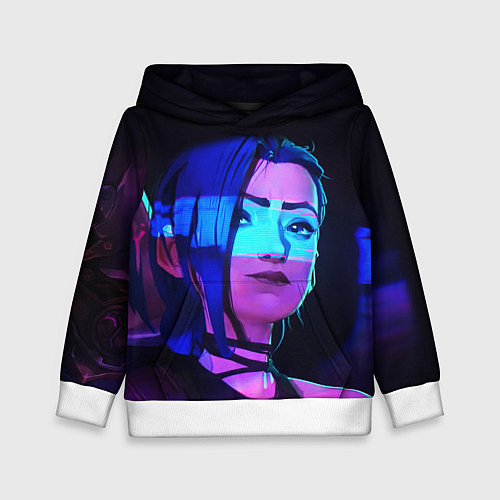 Детская толстовка Джинкс Паудер неон / 3D-Белый – фото 1