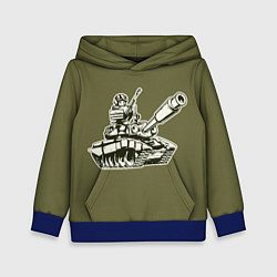 Детская толстовка Танкота оливковый