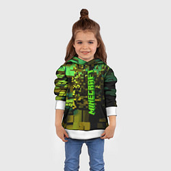 Толстовка-худи детская Minecraft, pattern 2022, цвет: 3D-белый — фото 2