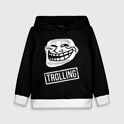 Толстовка-худи детская Интернет Тролль, цвет: 3D-белый