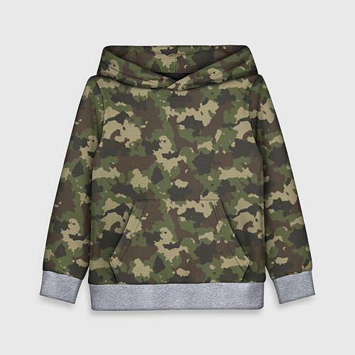 Детская толстовка Камуфляж для Леса / 3D-Меланж – фото 1