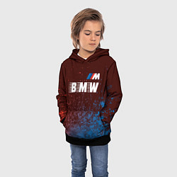 Толстовка-худи детская БМВ BMW - Краски, цвет: 3D-черный — фото 2