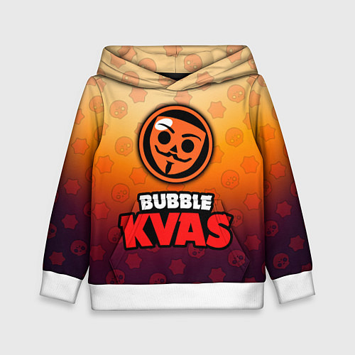 Детская толстовка Бабл Квас Bubble Kvas, логотип / 3D-Белый – фото 1