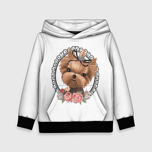 Детская толстовка Йорк в рамке / 3D-Черный – фото 1