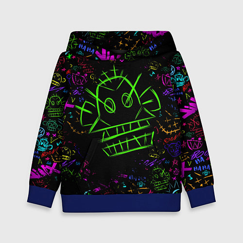 Детская толстовка League Of Legends неон - Arcane / 3D-Синий – фото 1