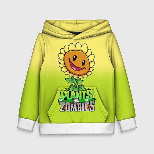 Детская толстовка Plants vs Zombies - Подсолнух / 3D-Белый – фото 1